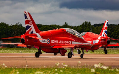 Red Arrows on runway