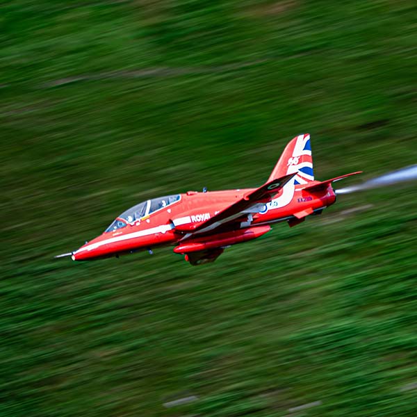 Red Arrows Jet in the air