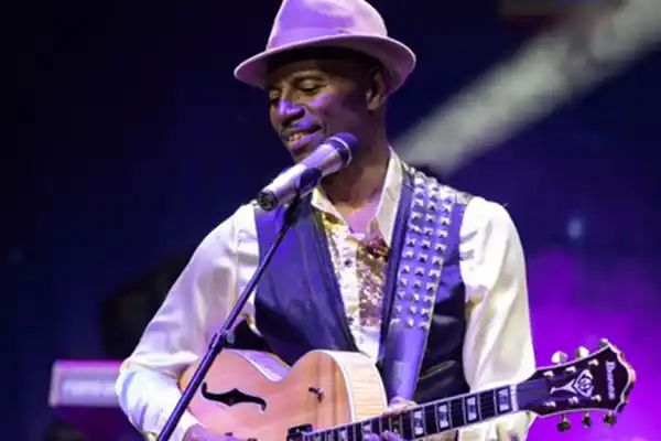 Portrait shot of singer, Nat Augustin