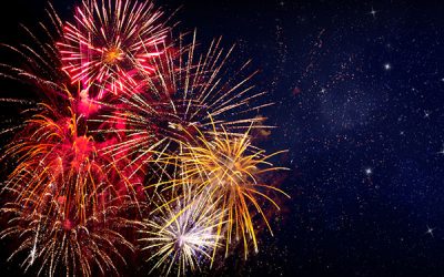 Colourful fireworks display in Eastbourne