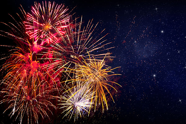 Colourful fireworks display in Eastbourne